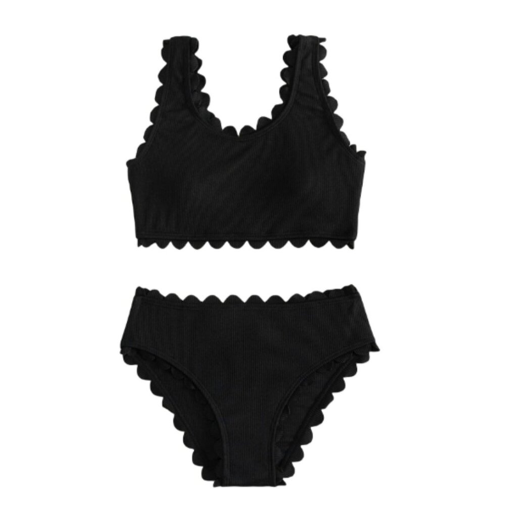 NWOT Girls Black Bikini Swimsuit SZ 11-12 yrs